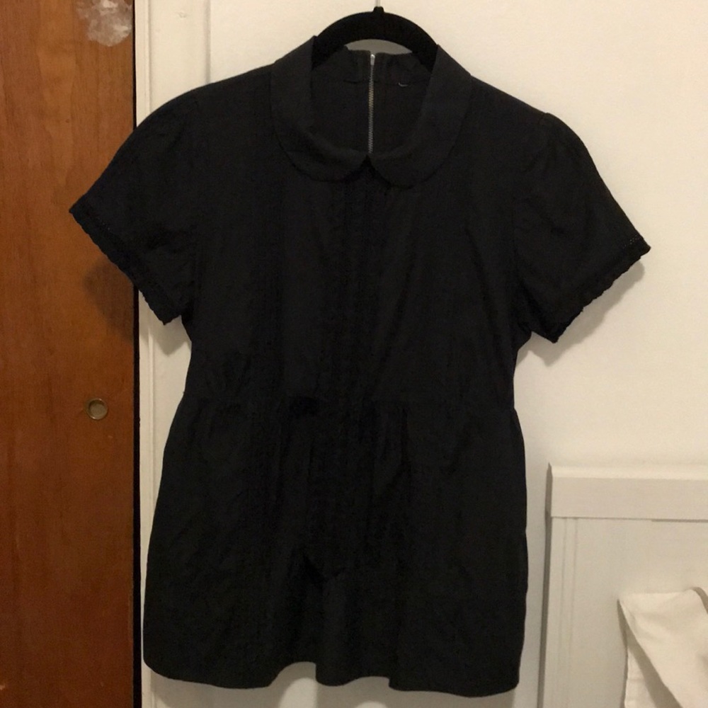 See by Chloe silk blouse w Peter Pan collar